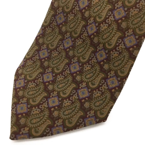 AUTH Christian Dior Paisley Pattern 100% Silk Tie - Picture 2 of 7